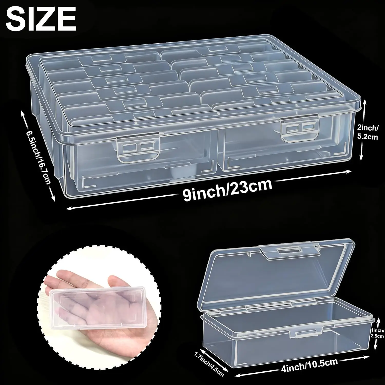 Transparent Storage Box with Flip Lid, Open-Style Storage Container—Ideal for Home Organization.