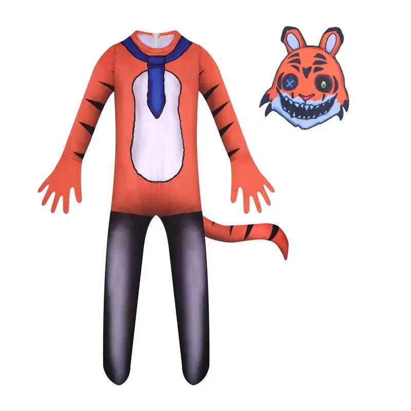 NewHorror Game Mr 's Playhouse 3 Kids Halloween Cosplay Jumpsuits for Boys Girls Cute Mr Hopp Funny party Tiger Costume TV5c;5,v view 6