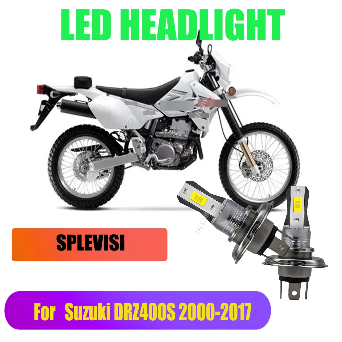 

H4 High Low Beam Bulb 12V 45W - Car Headlight Headlamp Replacement Bulbs For Suzuki DRZ400S 2000 2001 2002 2003 2004 2005-2017