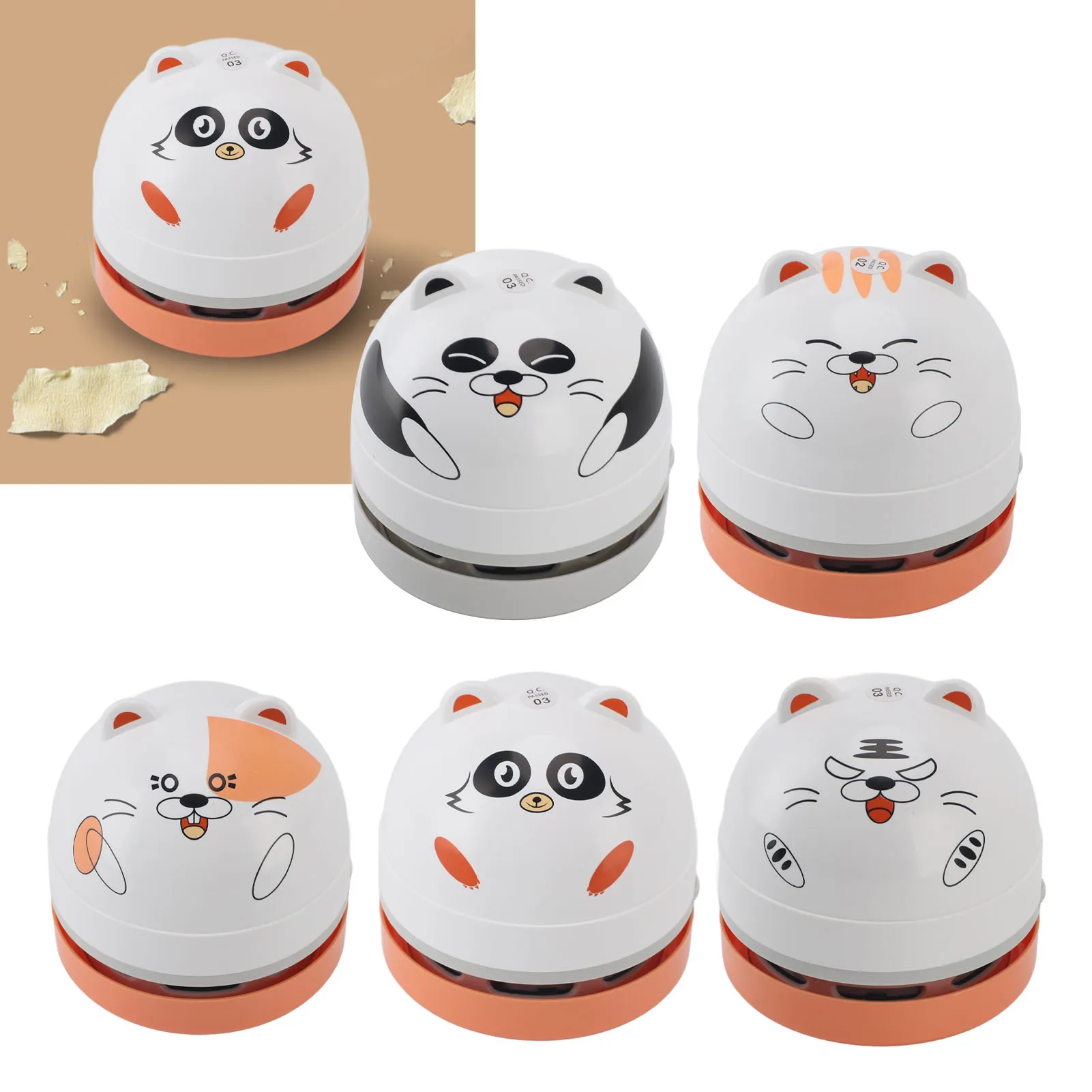 Desktop Vacuum Cleaner High Suction Portable Desk Mini Vacuum Battery Powered Compact with Cleaning Brush for Computer Keyboard