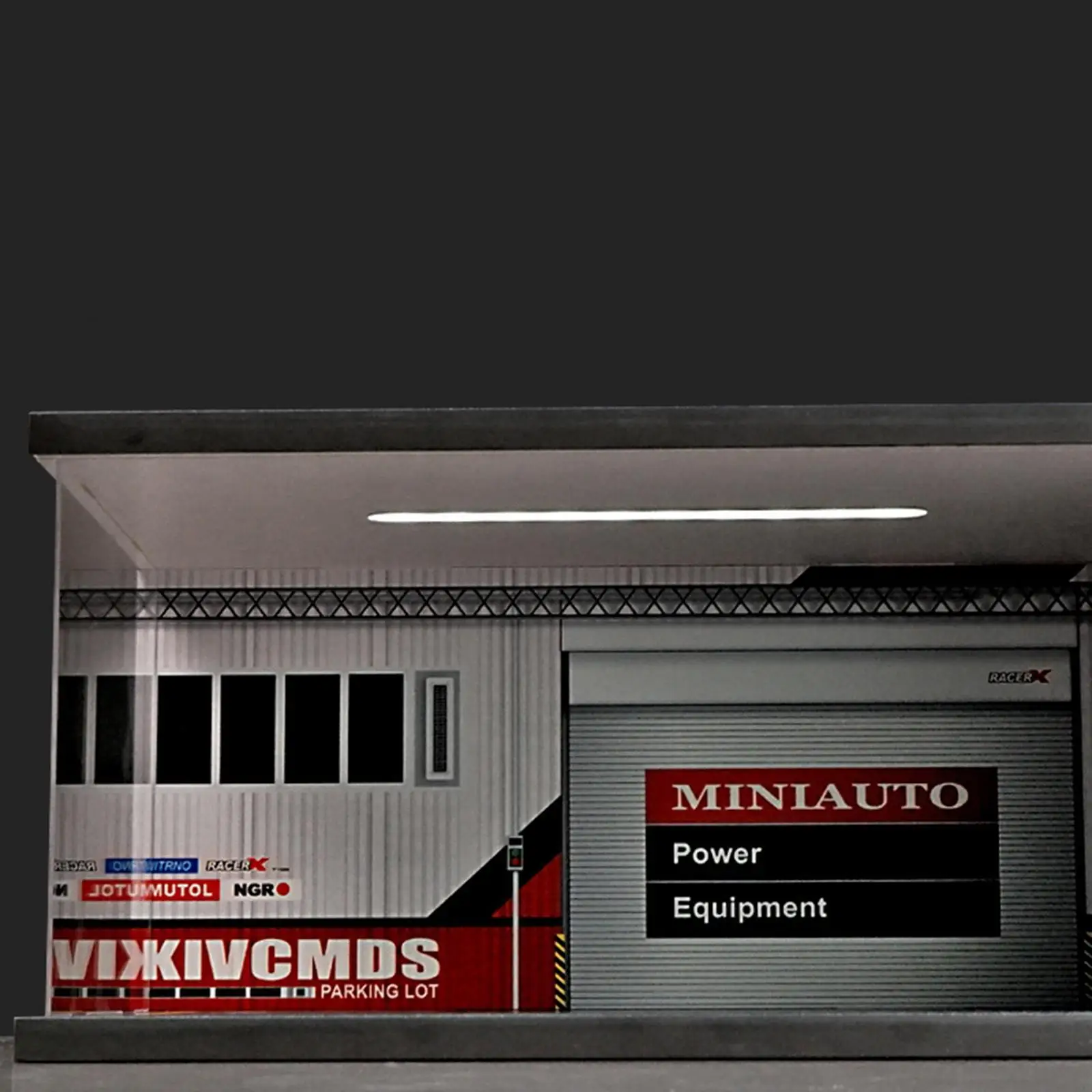 مجموعة ديوراما لوقوف السيارات، هدايا العيد، منظم ديكور سطح المكتب 1:18 #5