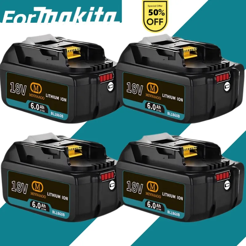 

Оригинальный аккумулятор для Makita 18 В 5 Ач/6 Ач Литиевая аккумуляторная батарея, замена шлифовальных машин BL1860B BL1850 BL1840