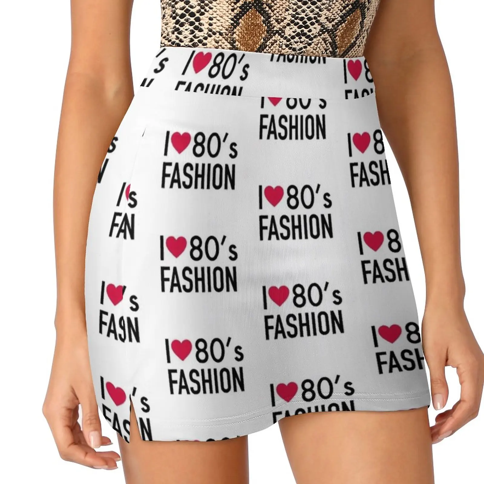 I Love 80S Fashion Skirts Woman Fashion 2022 Pant Skirt Mini Skirts Office Short Skirt I Love 80S Fashion I Love Love I Love