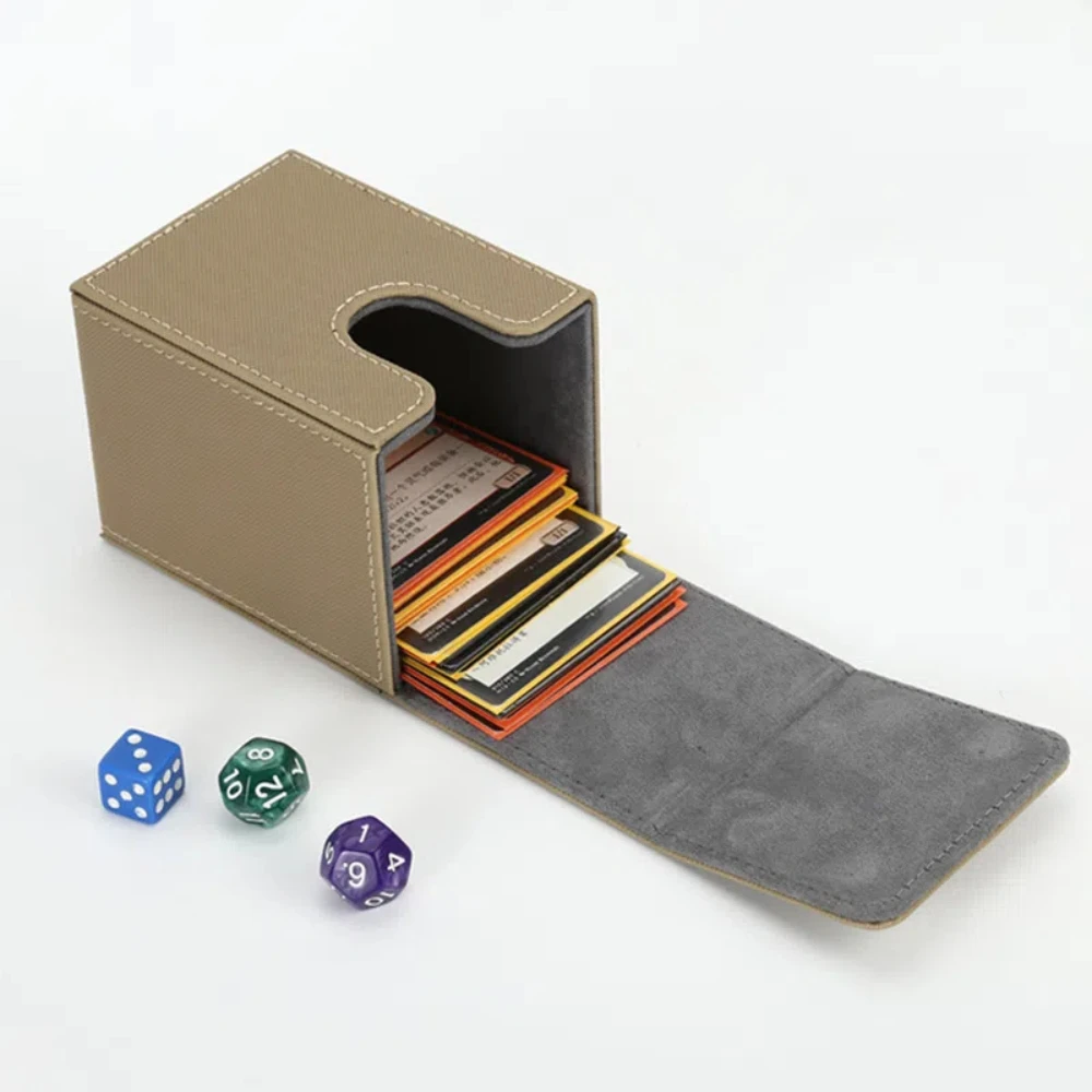 

НОВАЯ 100+ вертикальная игровая коробка для карт из искусственной кожи Magic the Gathering Game King, карточная коробка, настольная игровая коробка для карт