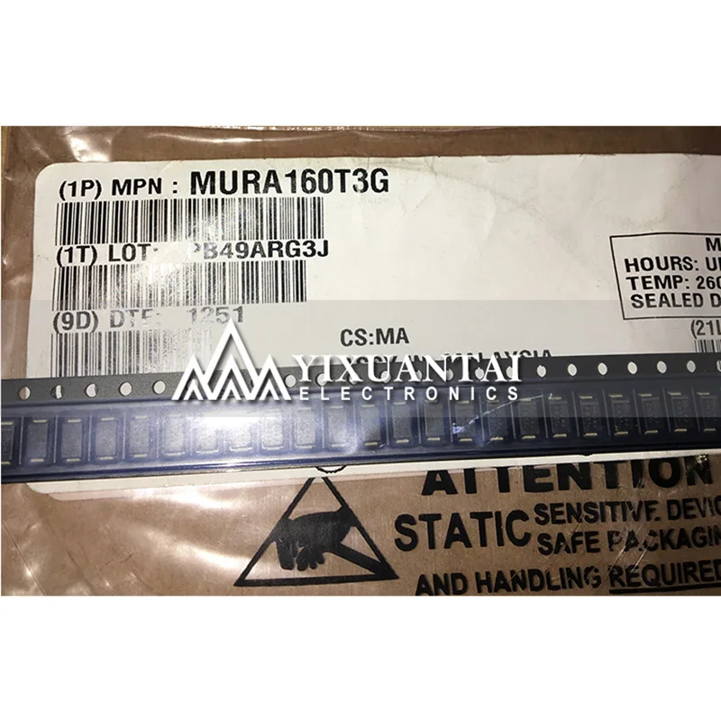 

50PCS/LOT MURA160T3G MURA160 U4J DO214 New Original