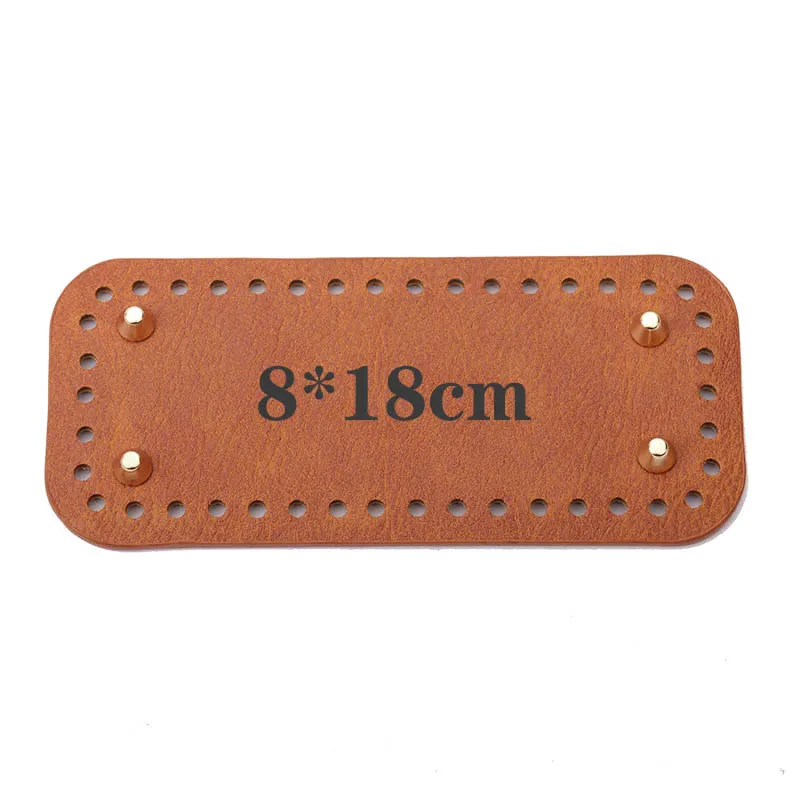 5Sizes Handmade Bottom PU Leather Women Purse Wear-Resistant Rectangle Accessories Parts For Handbag Knitting Bag Bottom