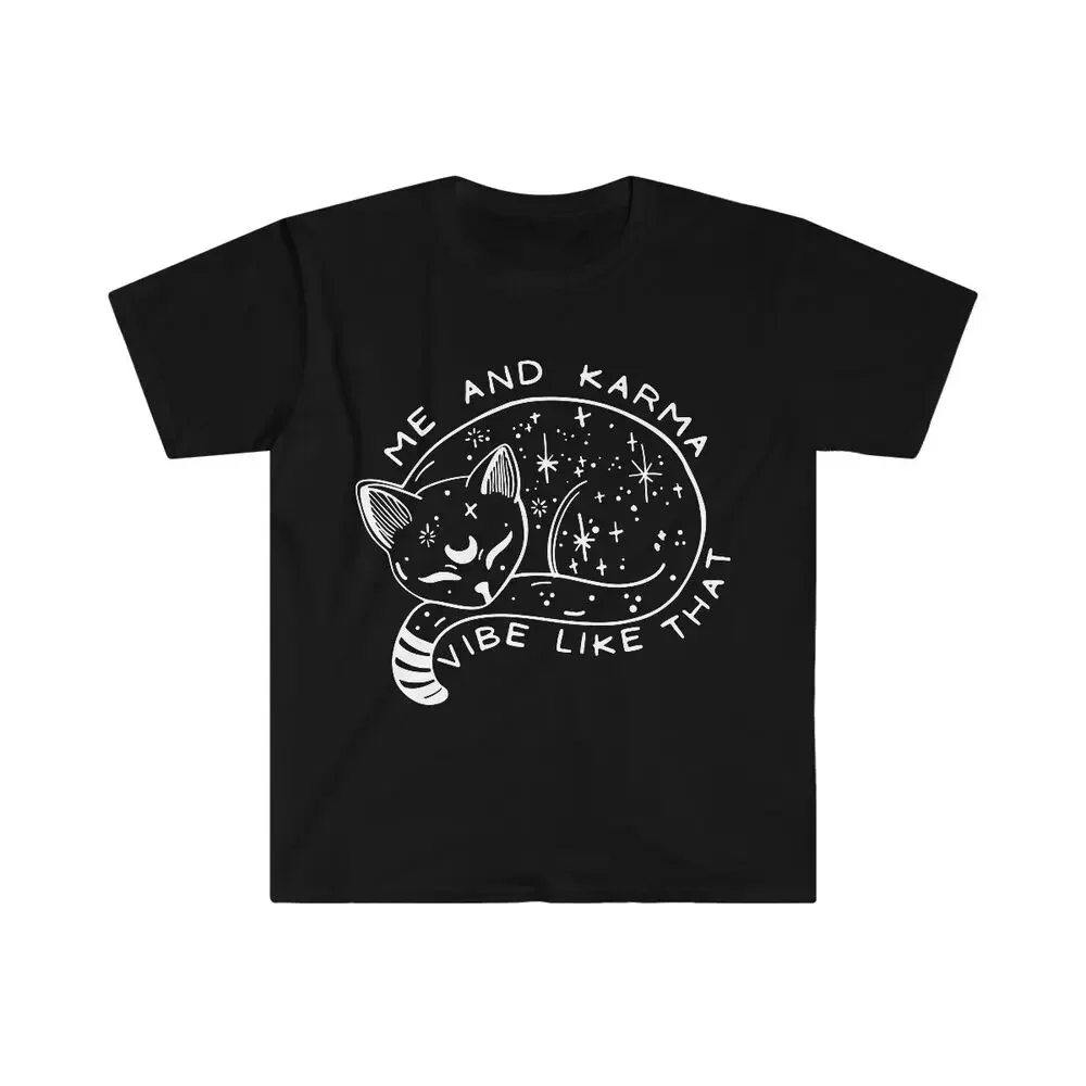 Me And  Vibe Like That T Shirt  Is A Cat Midnights Swifty Tee   High Quality 100%Cotton Short Sleeve