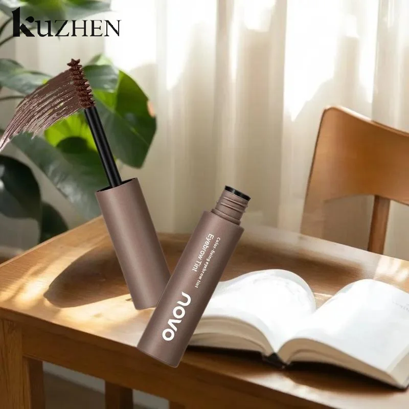 Creme de sobrancelha tingido líquido, de longa duração, à prova d'água, natural, marrom escuro, intensificador de sobrancelha, 4 cores, rímel cosmético