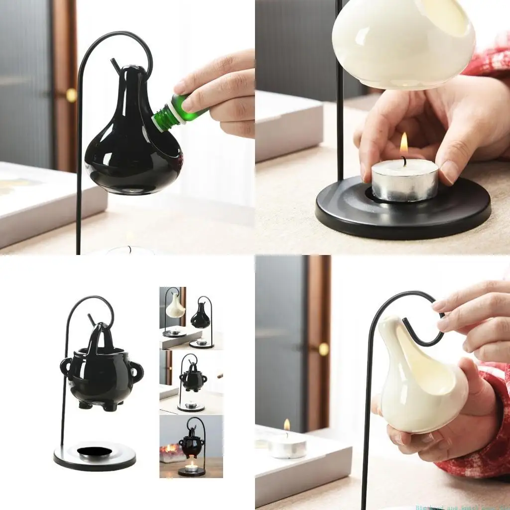 581C Ceramic Essential Oil Burners Melt Gift Warmer Tealight Holder Diffuser for Yoga Bedroom Home Decorations