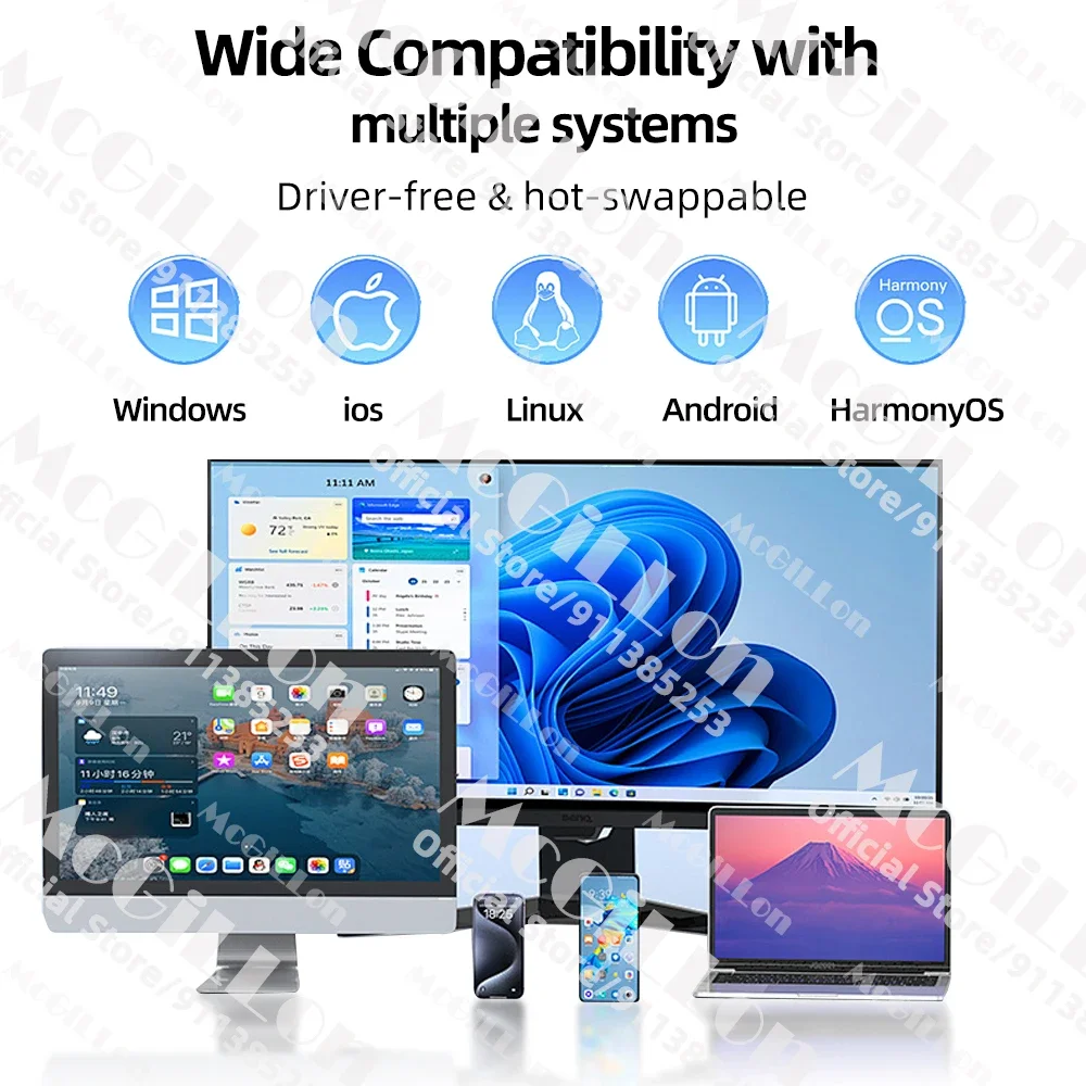 2-in-1 USB-C OTG PD100W Schnellladung Typ-C zu TF-Kartenleser Adapter Speicherkarten-OTG-Leser für iPhone Huawei PC Laptop Tablet – Detail 9