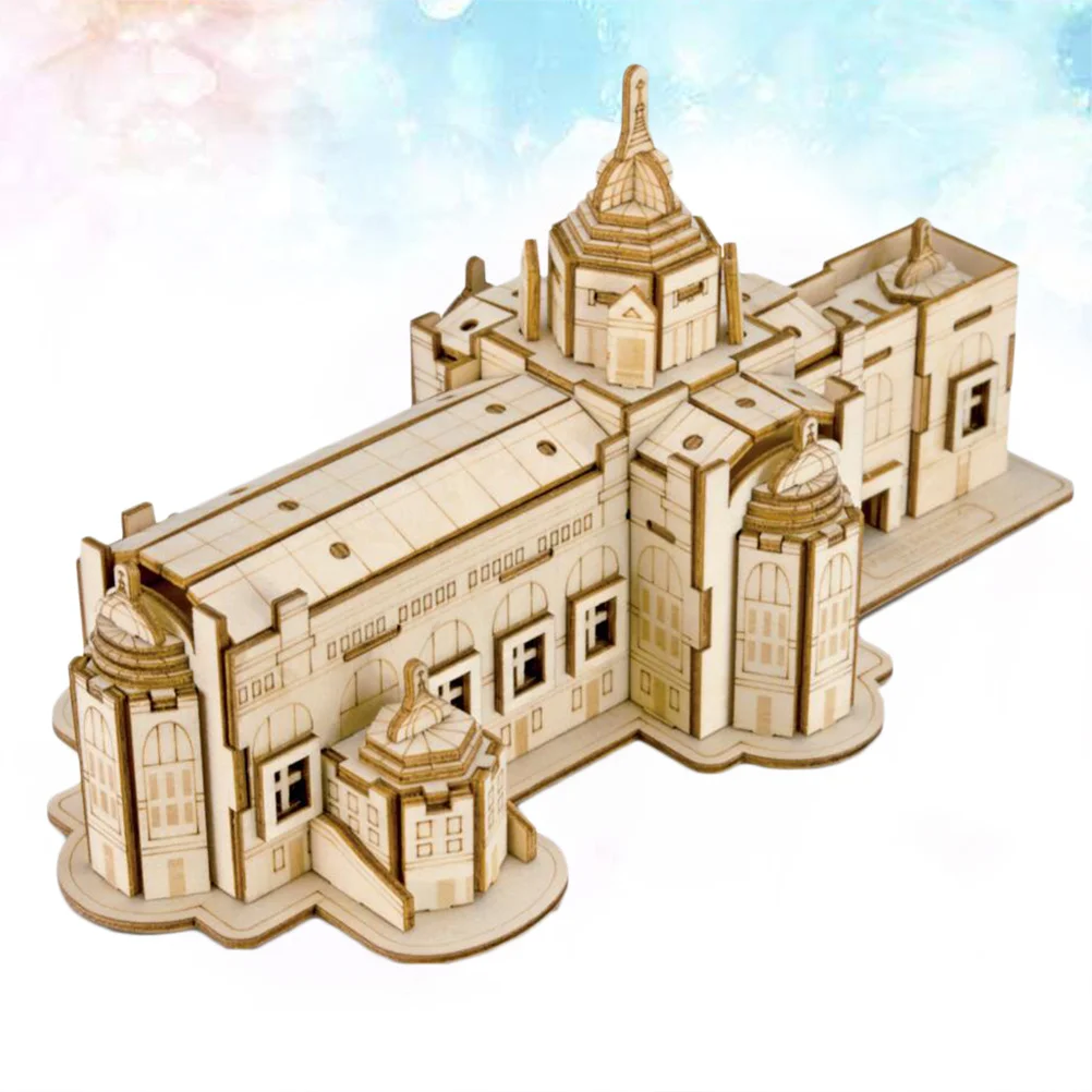 

3D Wooden Thai Style House Puzzle Creative Educational DIY Jigsaw Board for Kids Adults Enhancing Creativity Imagination Skill