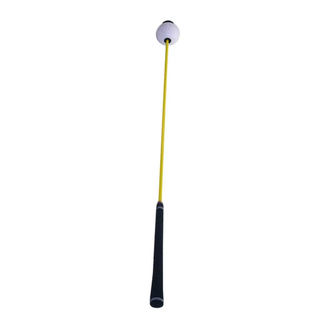 Golf Swing Trainer Fiber Shaft Practice Aid with Sound Alignment Tool for Home Backyard Golf Swing Exercise