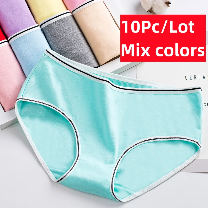 10Pcs Girls Cotton Blend Panties Briefs Lingerie Shorts Underwear 10-16Years