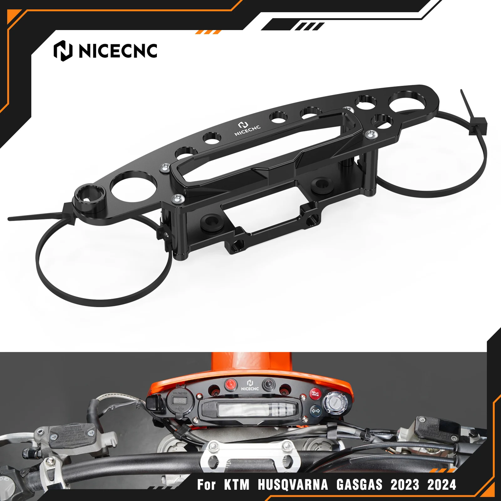 

NICECNC Ignition Device Relocation Dash Kit For KTM EXC 300 EXCF 350 XC-W TPI 300 EXC 250 XCF-W 450 XW-F 500 EXCF 450 2024-2025