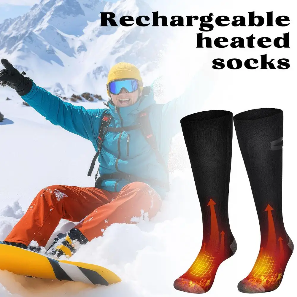 

Keep Warm Medium Large Velvet Thickening Socks Rechargeable Heating Socks For Men Women Winter Cold-proof Warm Feet Stockings