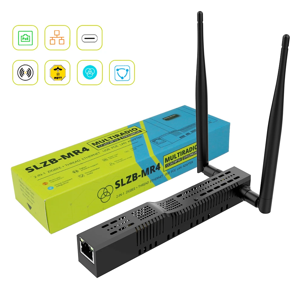 

SMLIGHT SLZB-06/M/P10 Zigbee 3.0 к Ethernet, USB и Wi-Fi координатор шлюза с PoE, работает с Zigbee2MQTT, домашний помощник, ZHA