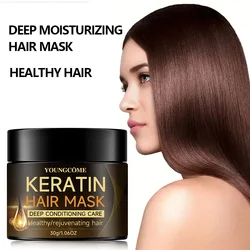 Keratin Hair Mask Professional Hair Mask Deep Nourishing Hair Care Repair Damaged Hair Restore Shine Suitable For All Hair Types