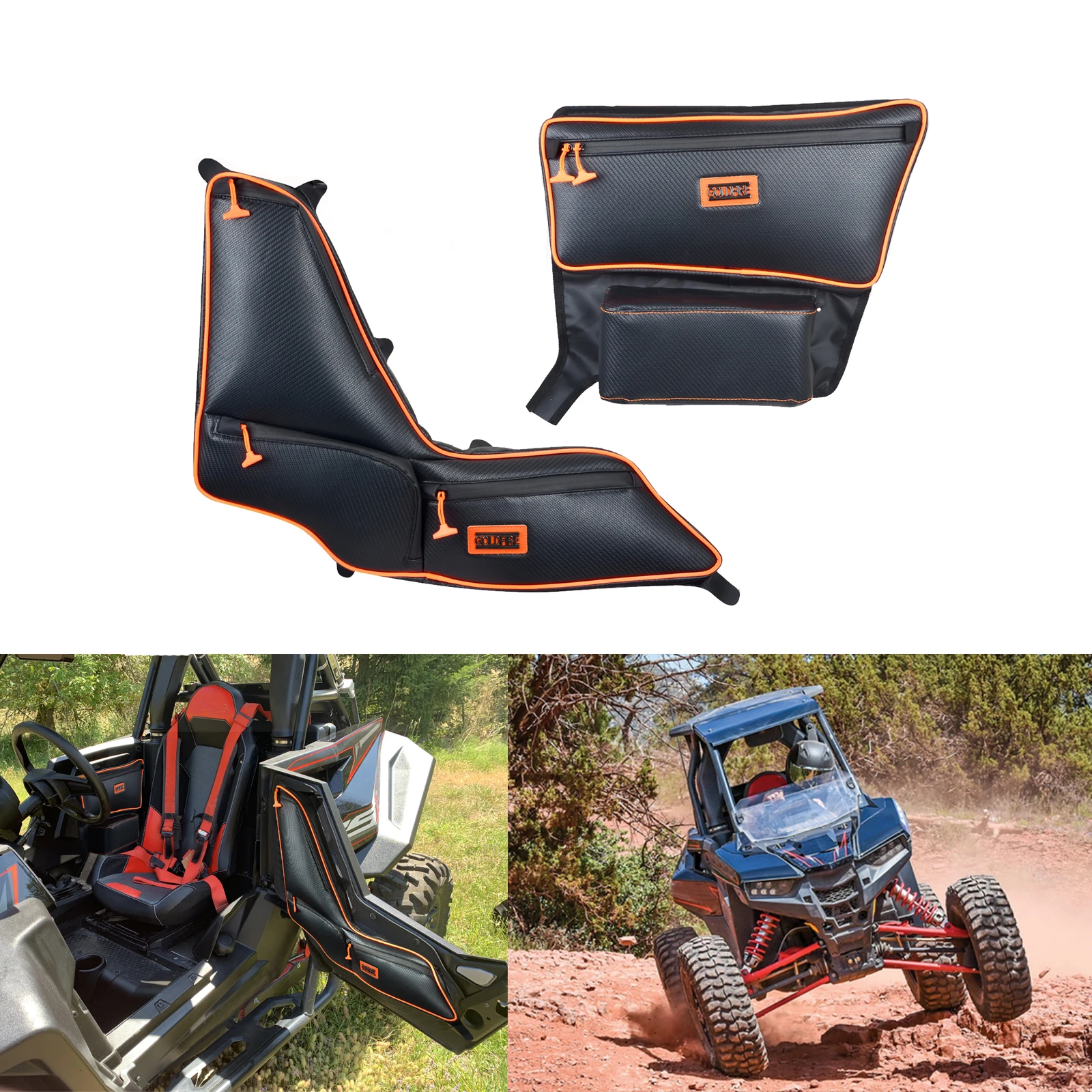 

RZR RS1 Side Door Bags One Set Offroad Waterproof UTV Seats Door Bag and Arm Rest Set Organizer Stogebag for Polaris Accessories