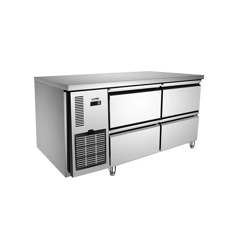custom.Commercial Refrigerator Counter Drawers with 4 Stainless Steel Cooling Mode Under Counter Freezer Drawer