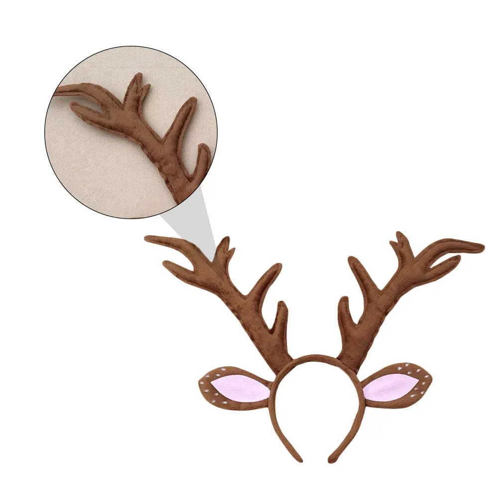 

Christmas Antler Hair Hoop Xmas Headwear Child Adult Headpiece Lightweight Non Fading Christmas Party Costume Decorations