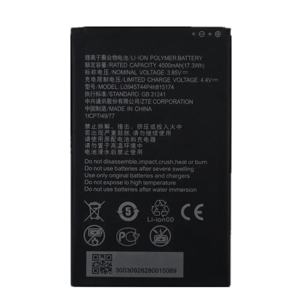 100% nowy oryginalny akumulator Li3945T44P4h815174 do ZTE MU5001 MU5002 5G Wifi Wifi6 przenośny bezprzewodowy router akumulatory w magazynie — zdjęcie produktu 2