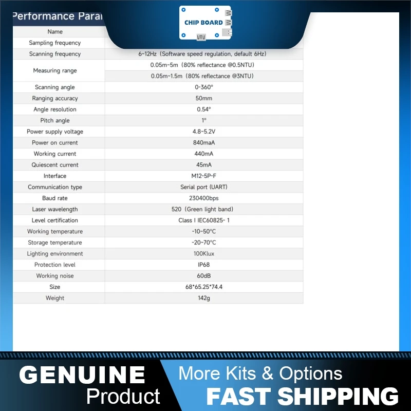 

YDLIDAR TW3 underwater lidar sensor with 5m detection range, compatible with ROS1/ROS2 for cleaning robots and navigation