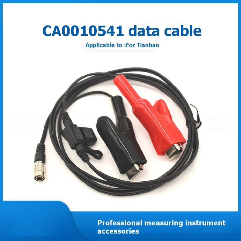 A52T For Trimble S8 Total Station Cable- CA0010541 6-Pin Connector+ Red& Black Clips Battery Cables