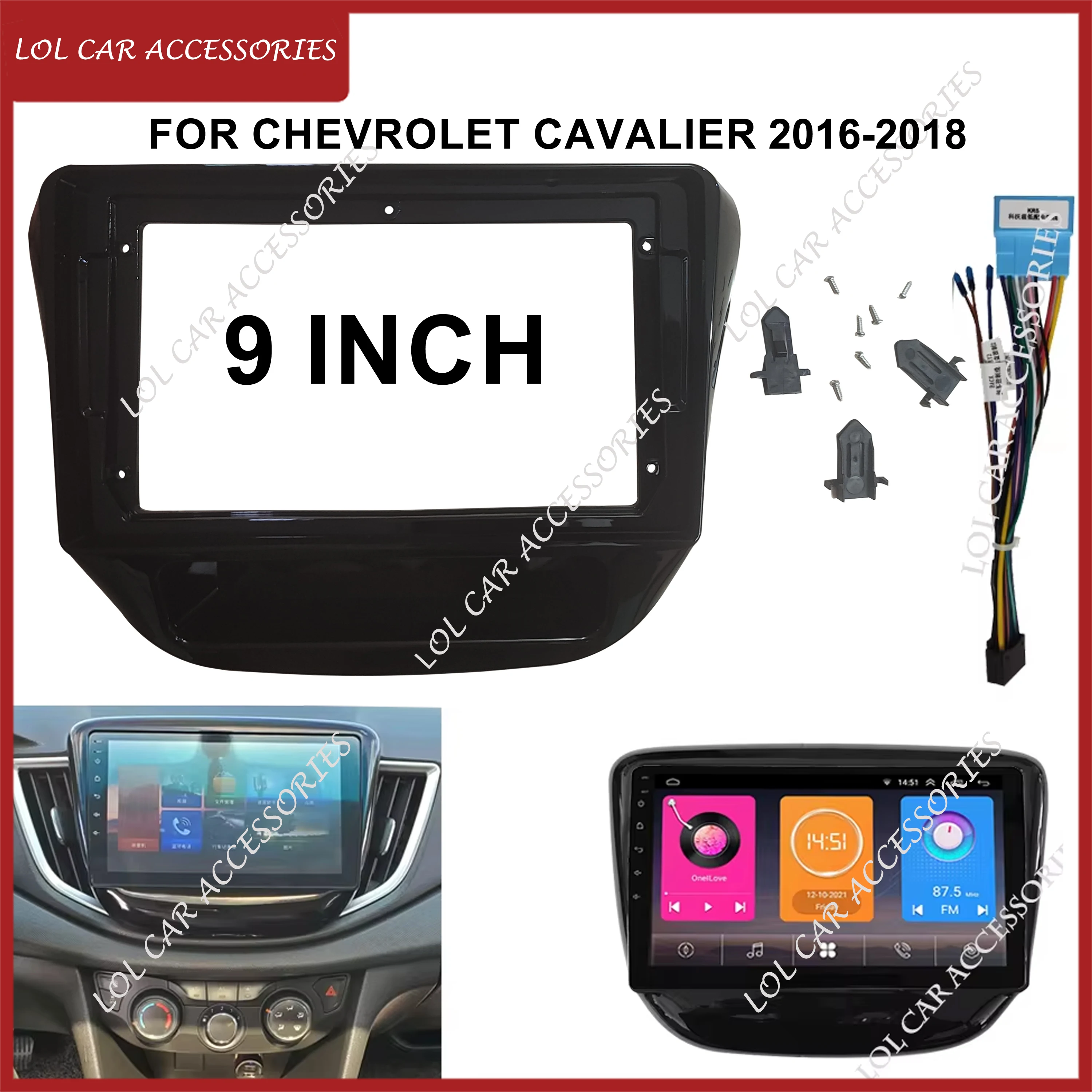 

9 Inch For Chevrolet Cavalier 2016-2018 Car Radio Stereo Android MP5 Player Panel Casing Frame 2din Head Unit Fascia Dash Cover