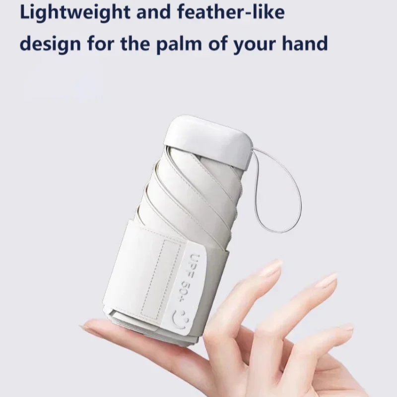 

Новый мини-семикратный солнцезащитный зонт с защитой от ультрафиолета, портативный для двойного использования в солнечных и дождливых дней 0, прозрачный зонт