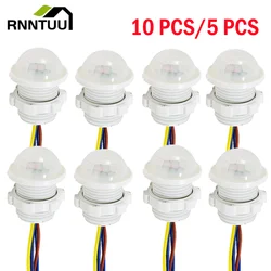 10/5pcs Light Switch PIR Sensor Detector Smart Switch LED 110V 220V PIR Infrared Motion Sensor Switch Auto On Off wholesale