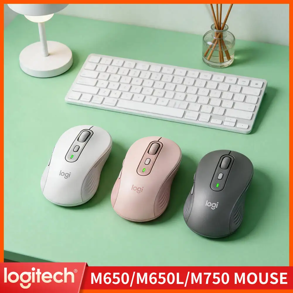 Logitech M650/M650L Wireless Mouse - Ergonomic Grip, 5 Programmable Buttons, 4000 DPI Tracking, 24-Month Battery Life