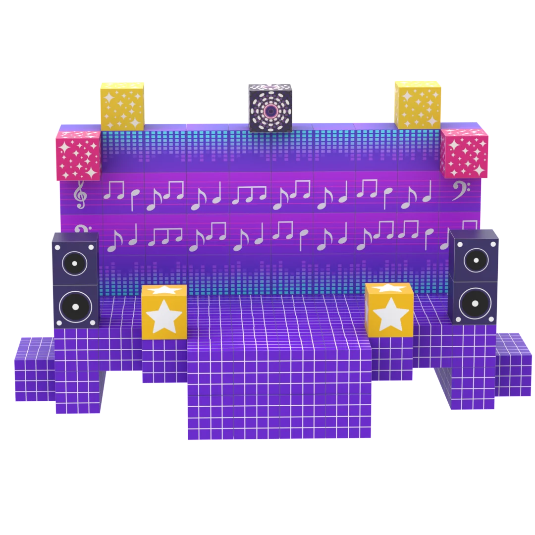 บล็อกแม่เหล็ก - ชุดสร้างโลกดนตรี 150 ชิ้น, ชุดตัวต่อแม่เหล็กสร้างสรรค์ ของเล่นบล็อกแม่เหล็ก ของเล่นเสริมพัฒนาการ