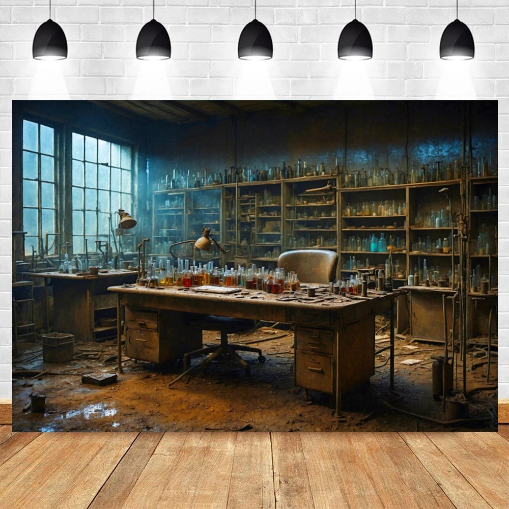 Abandoned Laboratory School Building Scene Backdrop Horror Themed Party Room Escape Game Photography Background Photostudio Prop