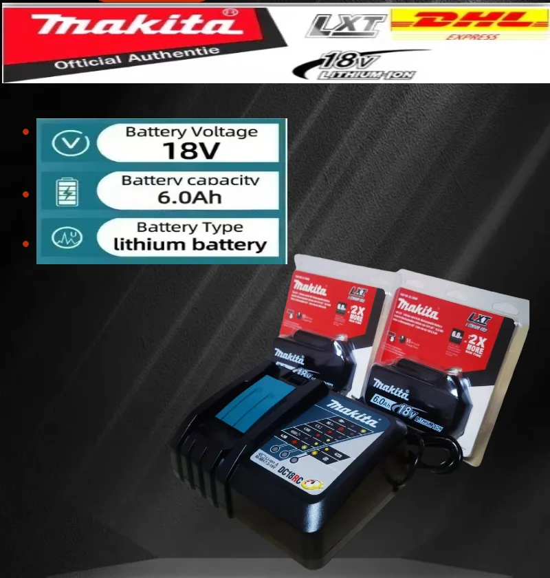 

NEW Original18V 6.0Ah battery Makita , for Makita BL1830 BL1830B BL1840 BL1840B BL1850 BL1850B model power tools battery