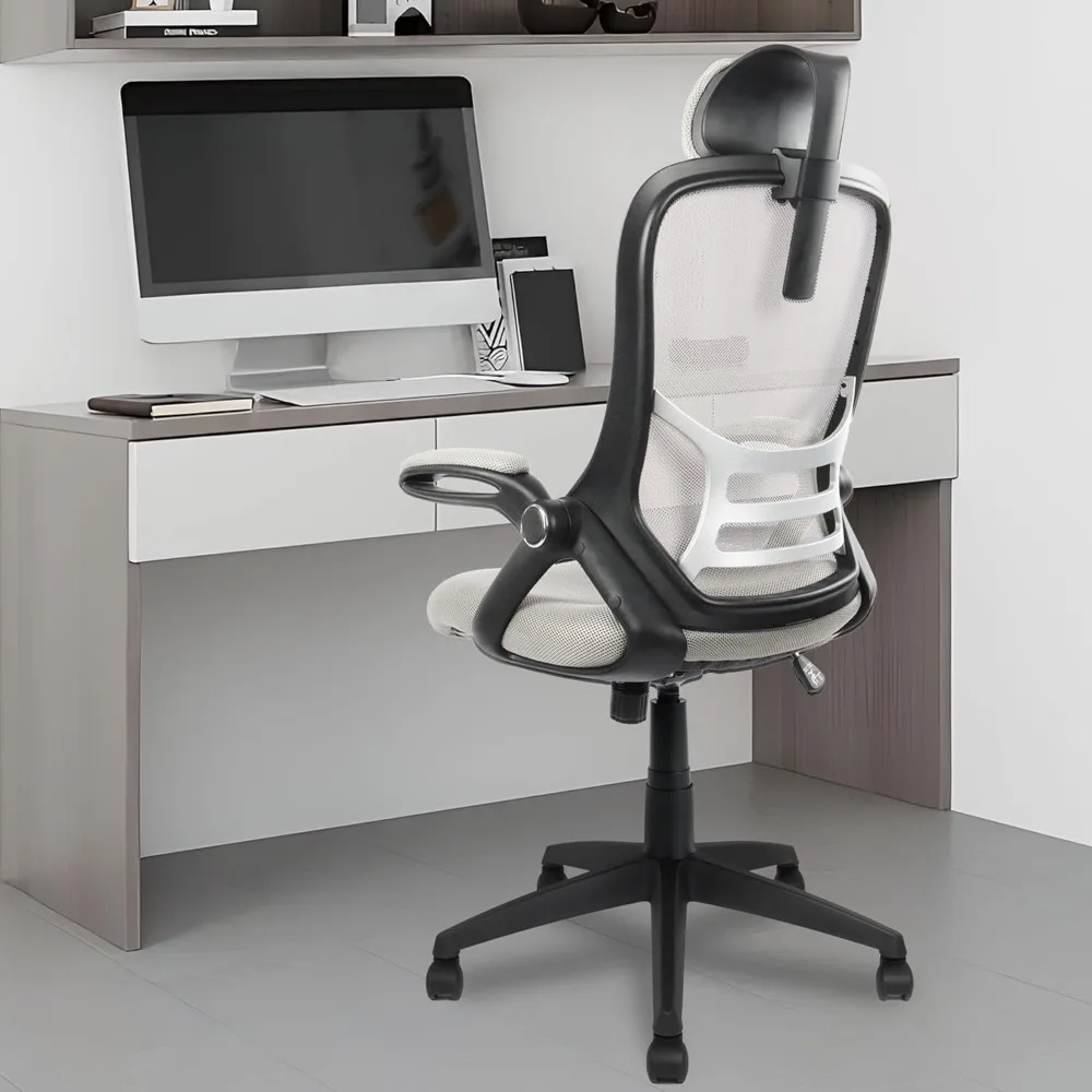 

Office Chair Ergonomic Mesh Swivel Computer Task Desk Chair Comfortable, Flip-up Arms, Adjustable Height