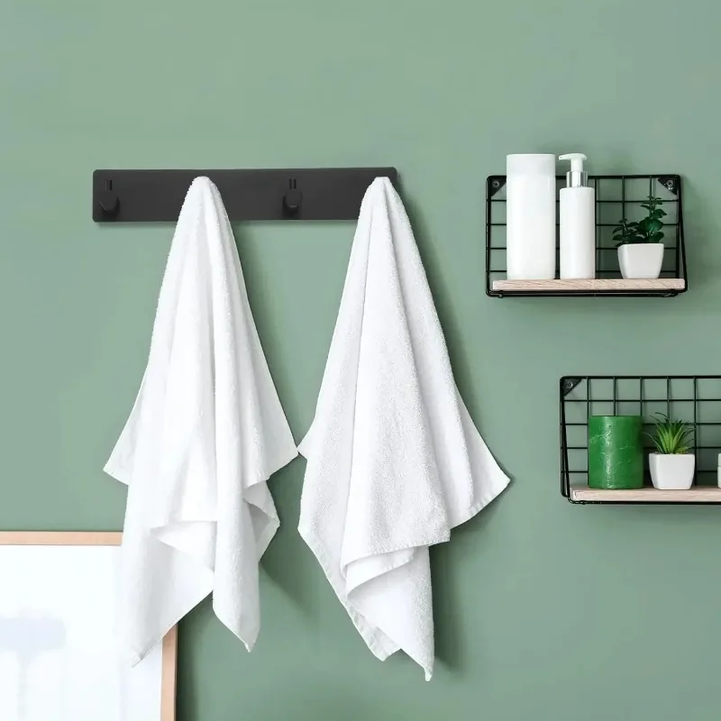 Strong Hardware Hanging Hook Metal Sticky Hooks Bathroom Accessories Stainless Steel Self-Adhesive Hooks Towel Holder Coat Hooks