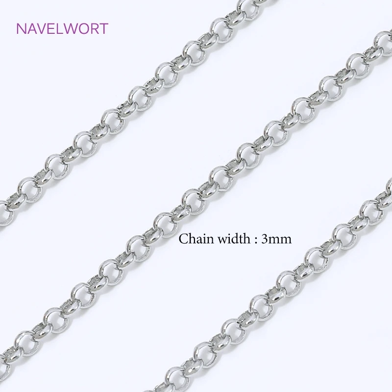 18K vergoldete Messing-O-Gliederkette für die Schmuckherstellung, Kabelkette als Meterware, Kettenzubehör, DIY-Halsketten- und Armbandzubehör – Detail 26