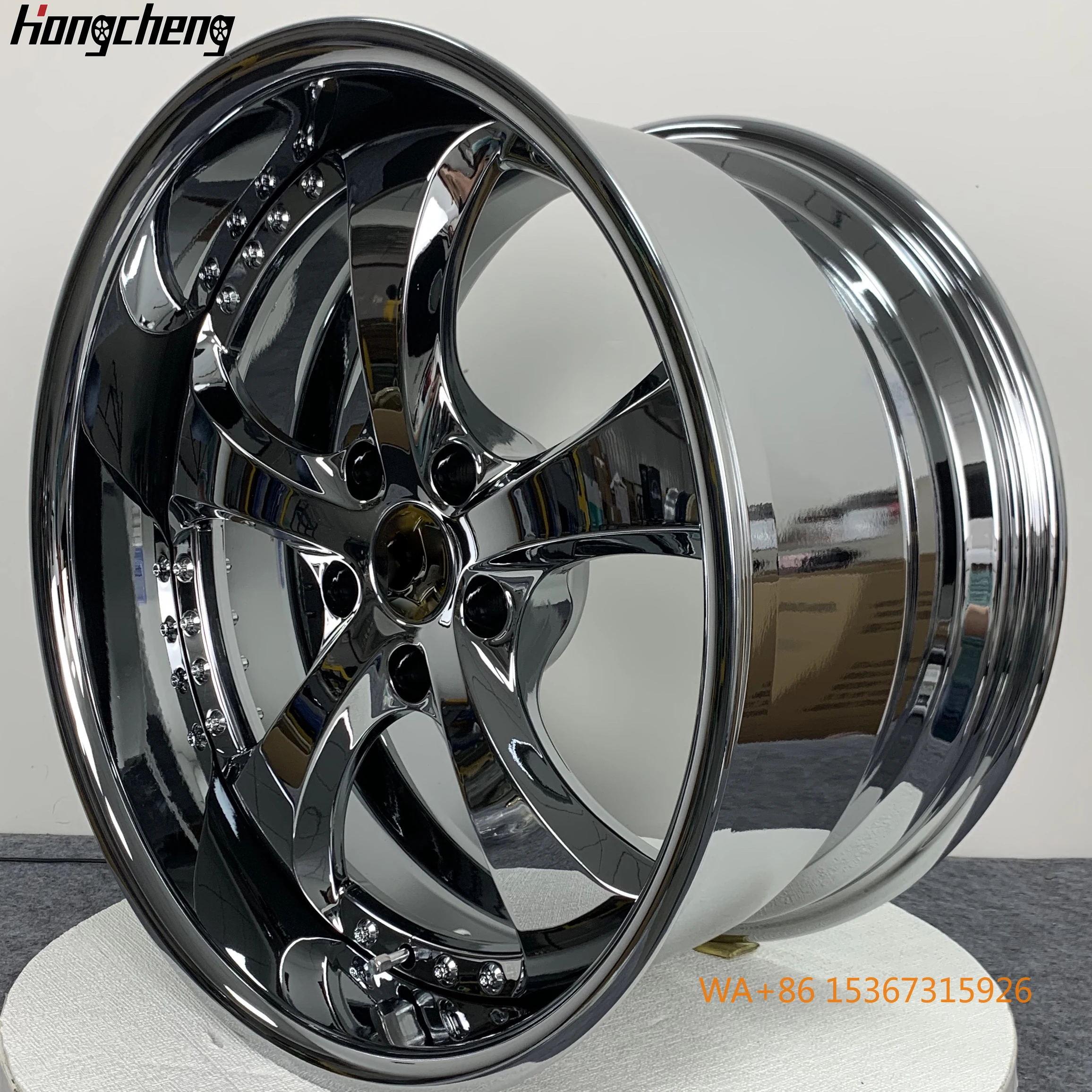 

15-20 Inch Chrome Deep Dish Forged Alloy Rims 5x120/5x114.3/5x112 6061-T6 High Performance Sports Car Wheels