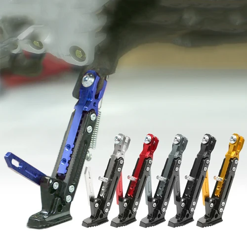 Imagen 2 del producto Soporte lateral ajustable para motocicleta, soporte lateral para estacionamiento para motocicleta eléctrica, soporte lateral para pie de estacionamiento, 1 ud.