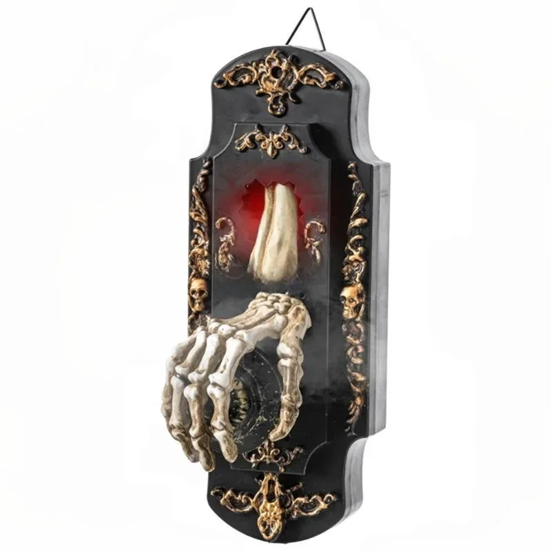 【RECOMENDAR】Sound Touch Sound Induction Halloween Funny Doorbell Door Lock Light Ghost House Site Layout