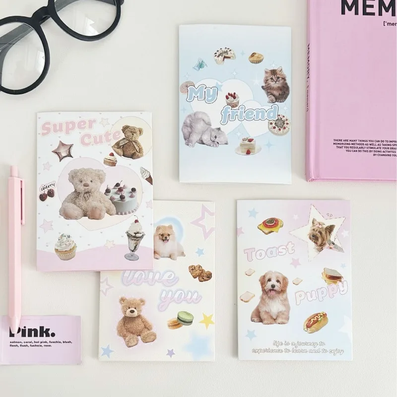 2024 Hot Y2K Cartoon Style Folding Card Out Card Set Card Head Gift Card Greeting Card Message Card Packing Materials