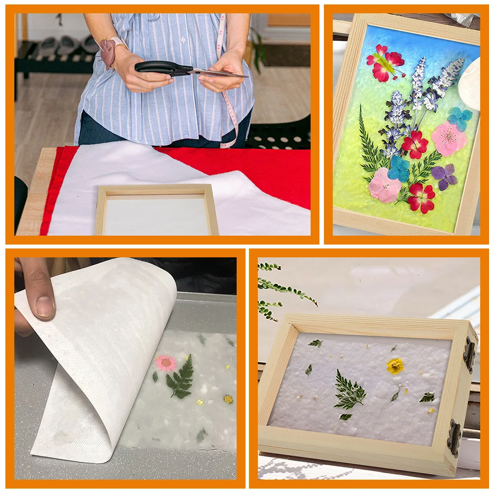 Paper Screen Frame A4 Making Handmade Papermaking Wooden Handicraft Child Picture Frames