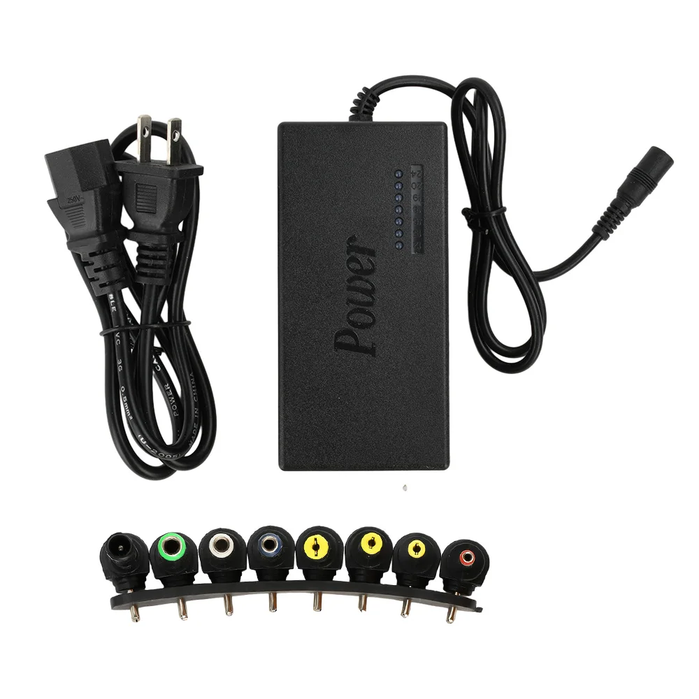 96W Multifunctional Laptop Power Adapter AC 100-240V to DC 12-24V Universal Interface Adjustable Power Adapter Charger