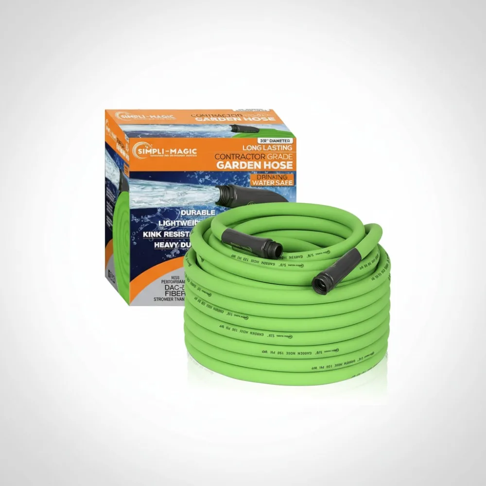 

100ft Heavy Duty Flexible Garden Hose, Lightweight Water Hose with Swivel Grip Handle for Easy Gardening