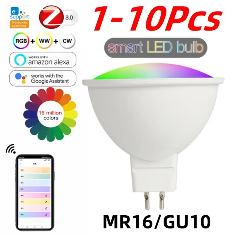 GU10/MR16 Zigbee Smart LED Christmas Dj Lights RGB CW Audience 5W Dimmable EWelink Control Work Via Alexa Google Home Smartthing