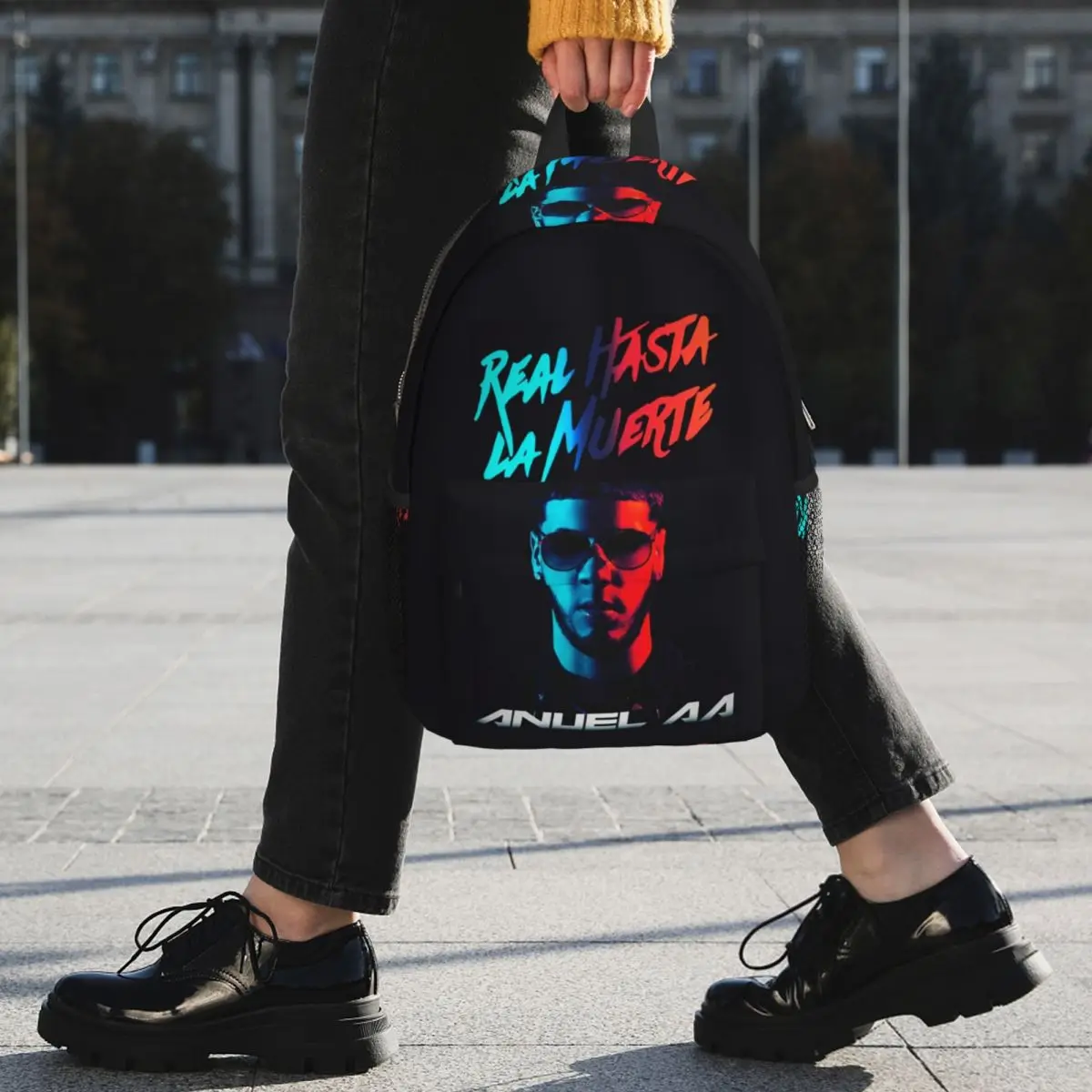 Fashion Hot Rapper Anuel AA Backpack Student BookBag Men Women School Bag Computer Shoulder Bags
