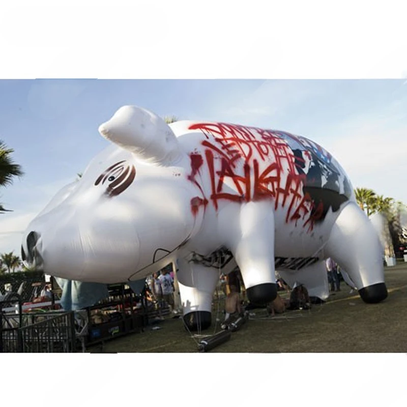 Decoration Giant Sell Canival Animal  Colorful Printed Inflatable Pig Balloon Outdoor Mascot