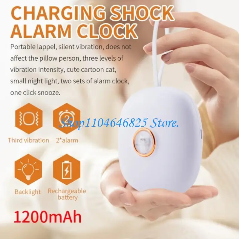 Led Display Vibrating Alarm Clock Digital Bedroom Bedsides Clock for Student