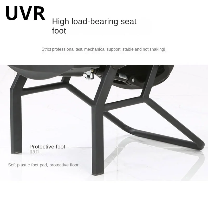 UVR Mesh Office Chair Ergonomic Armchair Sedentary Comfortable Recliner Sponge Cushion with Footrest Home Games Computer Chair