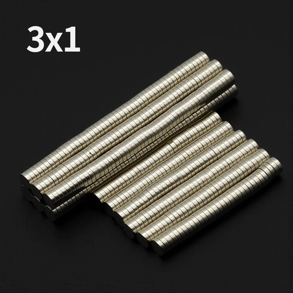 3x1mm Powerful Neodymium Magnet N35 NdfeB Permanent Magnetic imanes Round Super Strong Fridge Magnets DIY